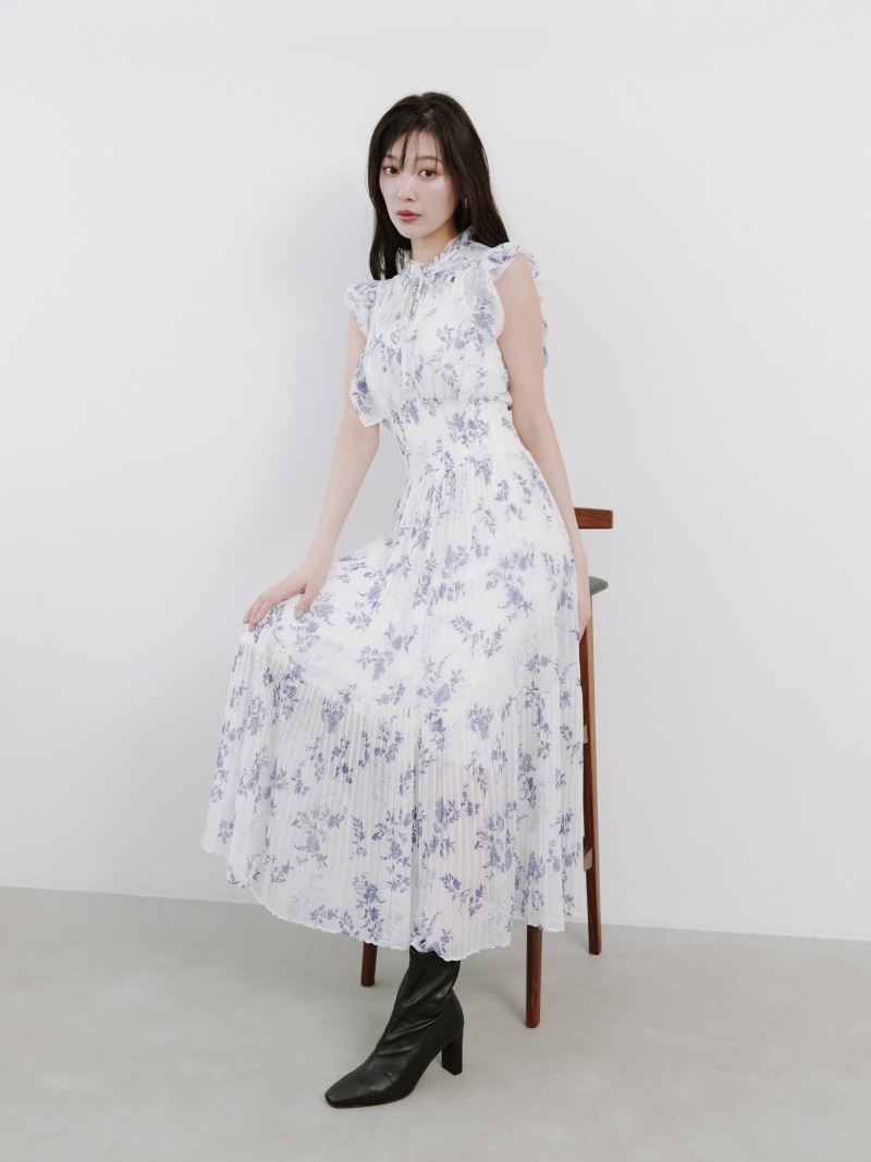 SNIDEL プリントプリーツシャーリングワンピース pt1778-09_1.jpg