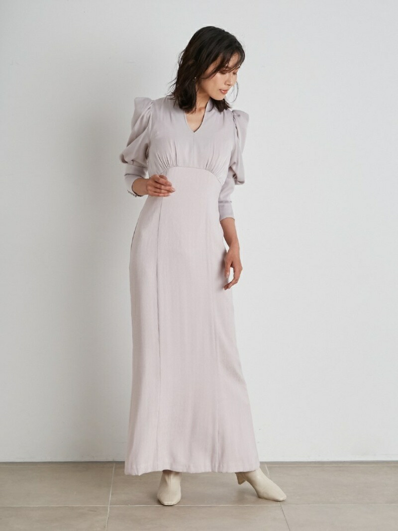 残りわずか 在庫限り超価格 パフスリーブスイッチングワンピース Snidel スナイデル ワンピース ロングワンピース マキシワンピース ホワイト ベージュ ピンク 送料無料 Rakuten Fashion 55 以上節約