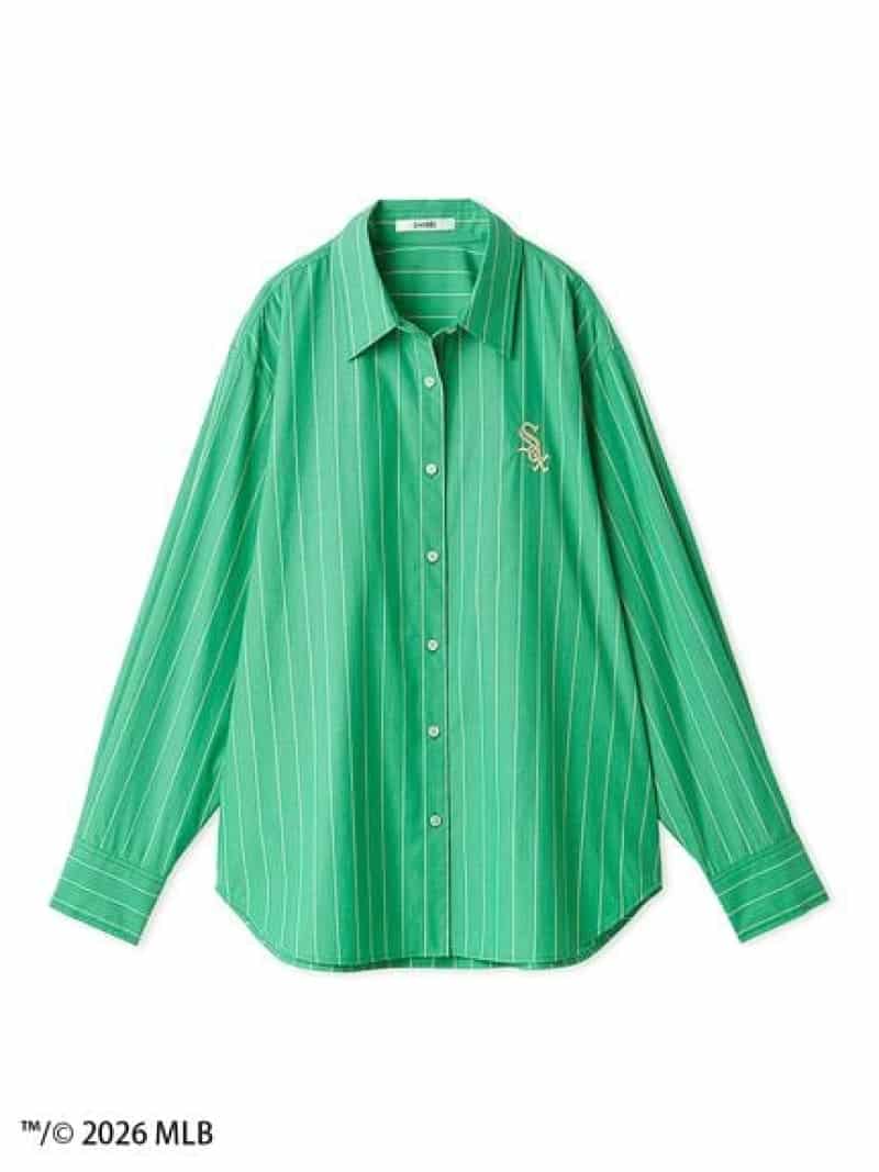 【MLB】Sustainableワンポイントシャツ SNIDEL スナイデル トップス シャツ・ブラウス ピンク グリーン【送料無料】[ Fashion]