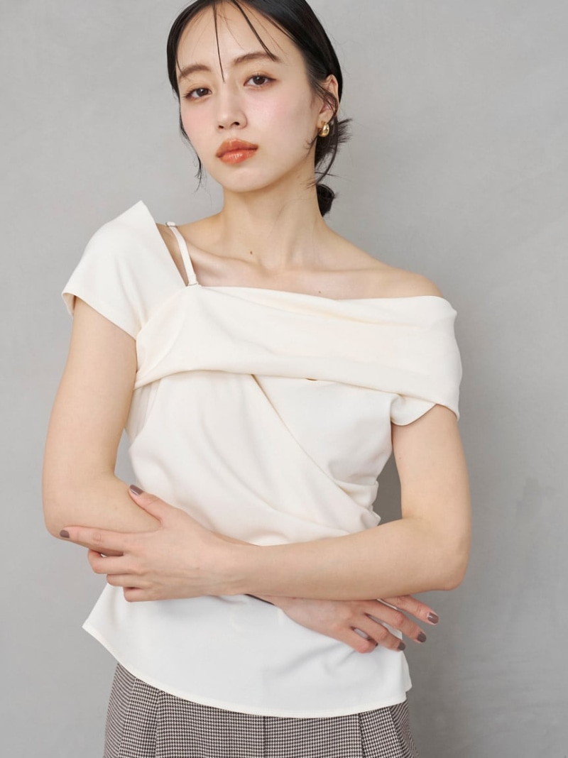 ドレープアシメブラウス SNIDEL スナイデル トップス プルオーバー・トップ【貨物輸送無料】[ Fashion]