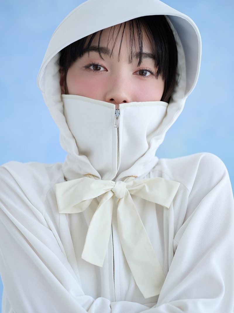 【WEB限定/LUMISHADE】サンバイザー付きUVカットパーカー SNIDEL スナイデル トップス パーカー・フーディー ブラック【先行予約】*【送料無料】[ Fashion]