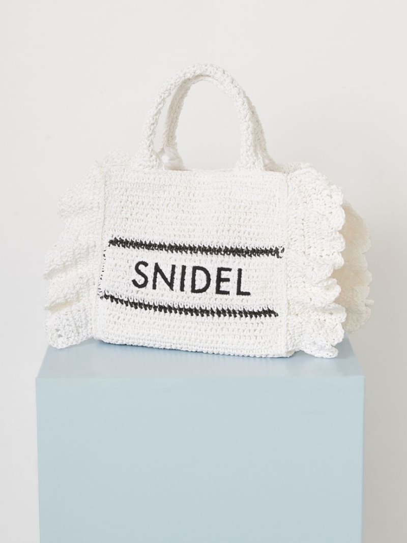 ブレーズフリルロゴショルダーバッグ SNIDEL スナイデル 御徒面子 ショルダーバッグ ベージュ 白いこと【貨物輸送無料】[ Fashion]