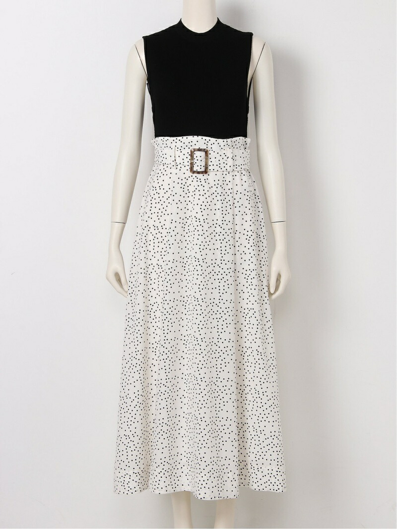 楽天市場 Rakuten Fashion Sale 45 Off ニットドッキングドットop Snidel スナイデル ワンピース ノースリーブ ワンピース ブラック ブラウン Rba E 送料無料 Snidel スナイデル