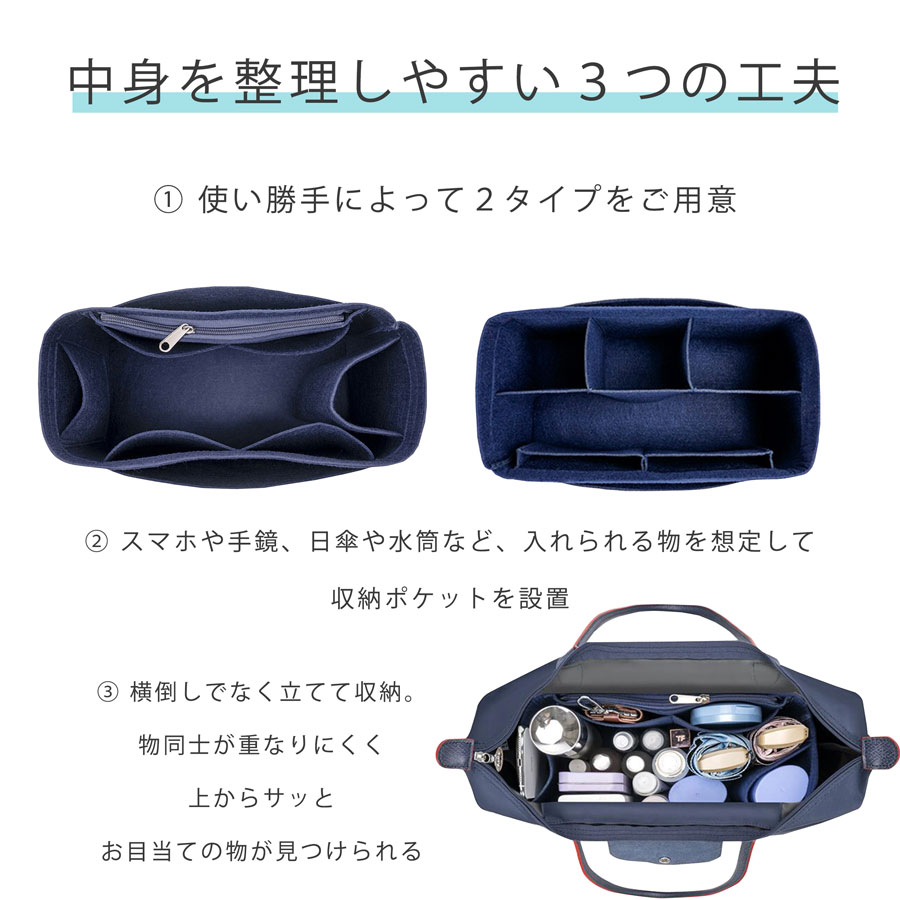ロンシャン　ミニポーチ　ショルダー&バッグインバッグ付き Longchamp ロンシャン ミニポーチ ショルダーバッグ グレー