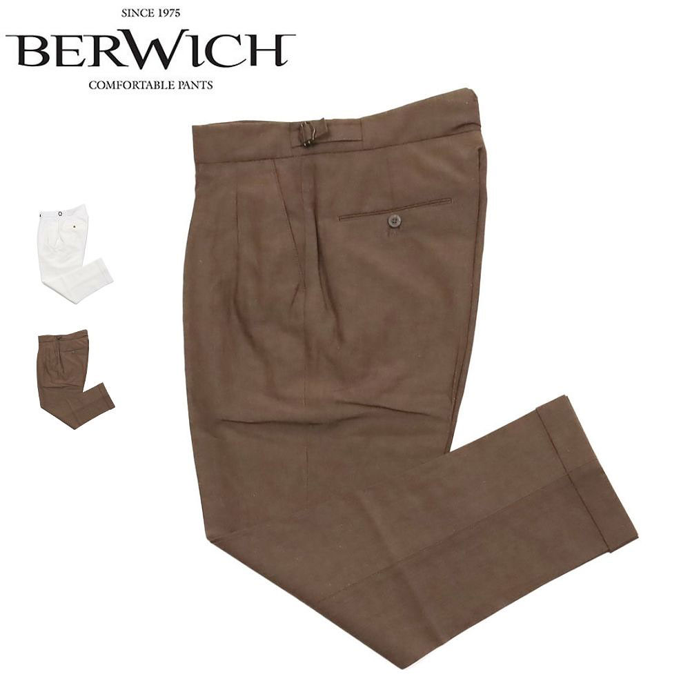 値引 berwich ベルウィッチ ドレスパンツ ブラウン メンズ dynamic-it.ro