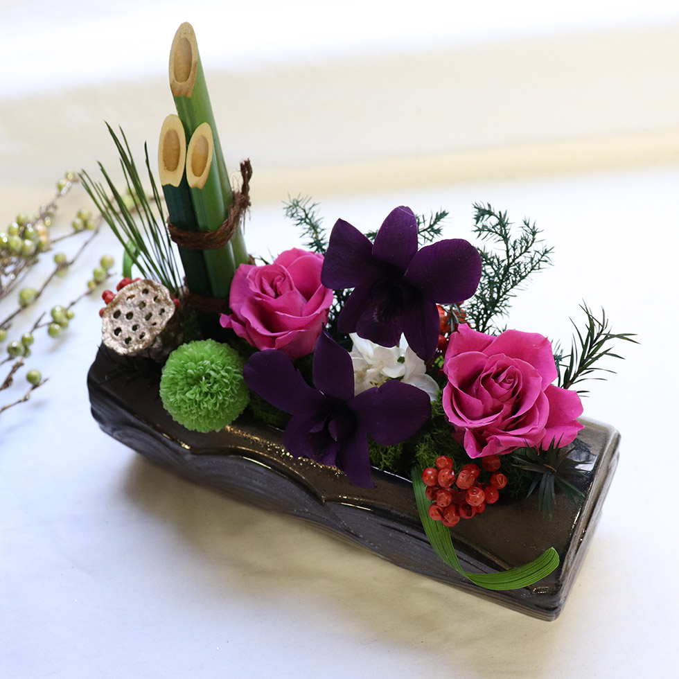 【和風】高級造花アレンジメント（プレゼント、贈り物・開店、開業、引越し祝い） 楽天市場】アーティフィシャルフラワー アレンジ 新築祝い 花 和風 花