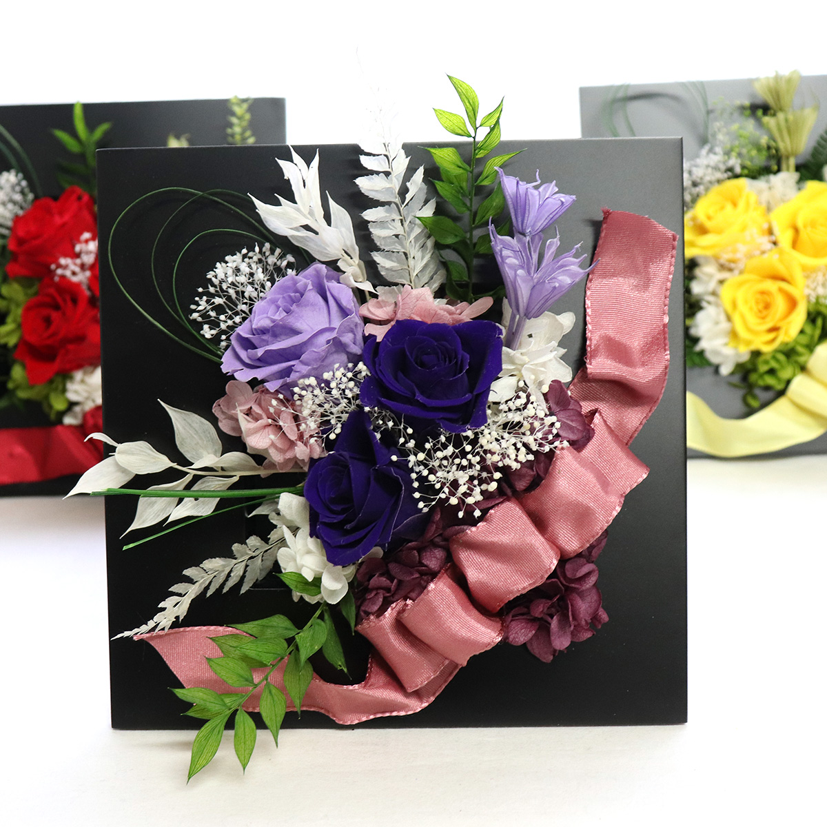 プリザーブドフラワー、クリスマス壁掛け brugge-flower_kw030