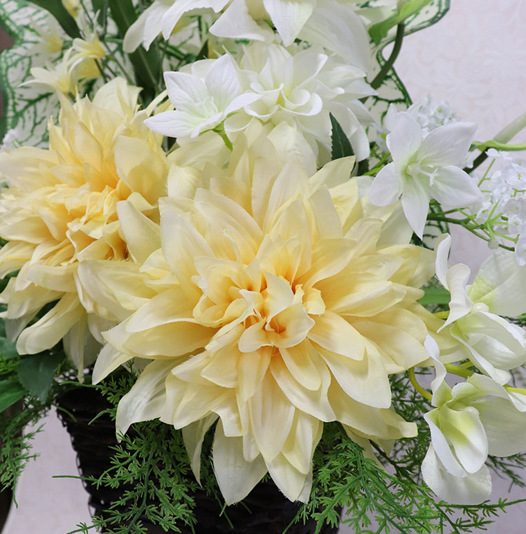 開院祝い 開店祝い 開業祝い 会社の受付などにおすすめなアーティフィシャルフラワーのスタンドフラワー 移転祝い 開店祝い 開業祝い ビジネスフラワー ビジネスフラワー 展示会 スタンドフラワー インテリア 移転祝い 就任祝い 花 ダリア 造花 インテリア フラワー