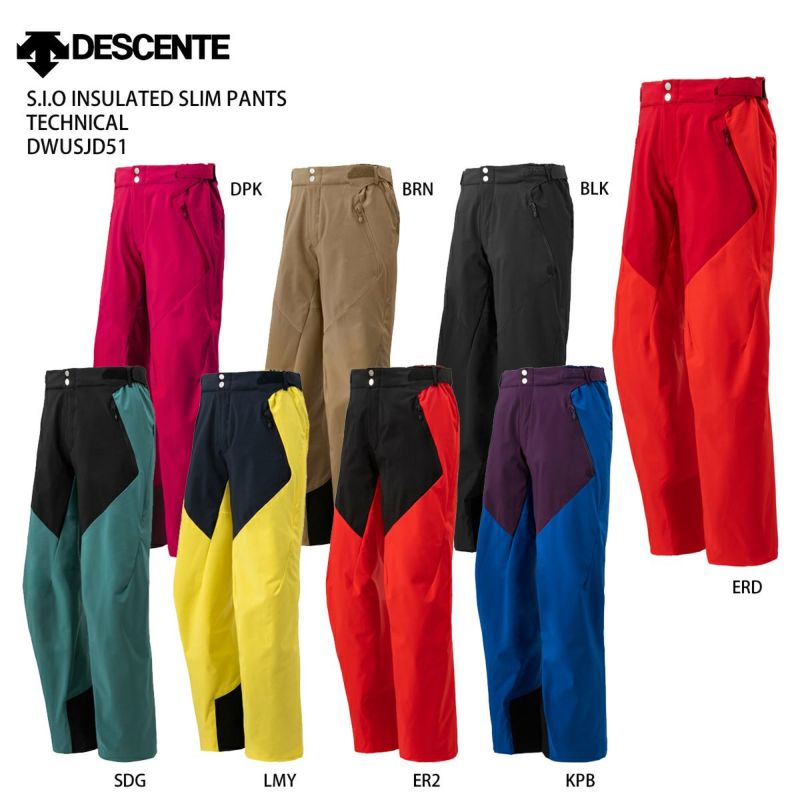 スキー ウェア メンズ レディース DESCENTE〔デサント パンツ〕 2022 S.I.O INSULATED SLIM PANTS  TECHNICAL DWUSJD51E 人気ブランド