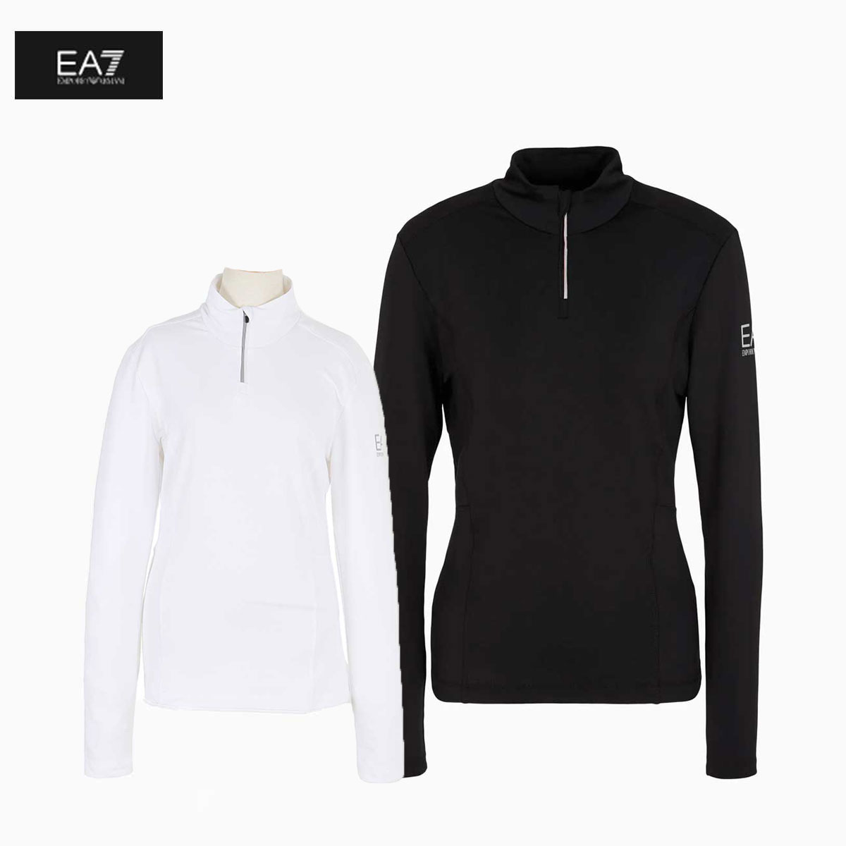 EA7 イーエーセブン スキーの板御召しもの アンダーシャツ フリース レディース  8NTM46 / SKI W KITZBUHEL POWERSTRETCH T-TOP HALFZIP