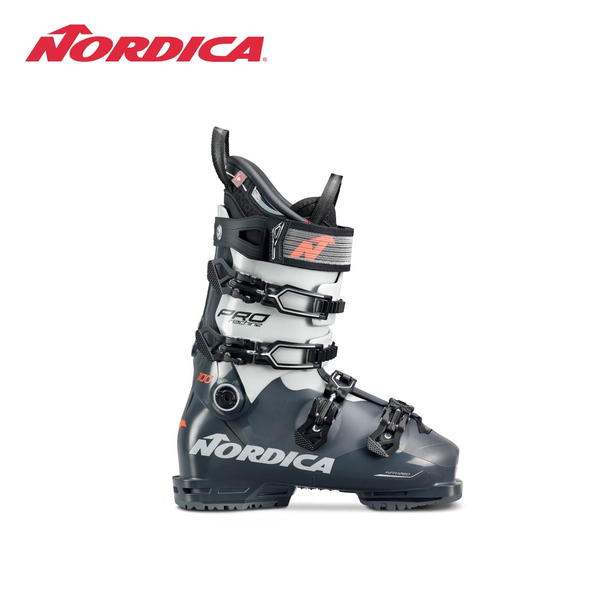 Nordica Pro Machineスキー ブーツ ホワイト/オレンジ Nordica Pro Machineスキー ブーツ ホワイト/オレンジ