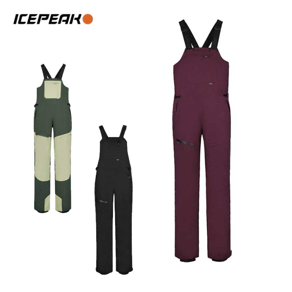 スキーウェア スキーパンツ レディース パンツ ICEPEAK アイスピーク ＜2025＞ ICEPEAK CANTRALL / WM WADDED BIB TROUSERS / 654131547