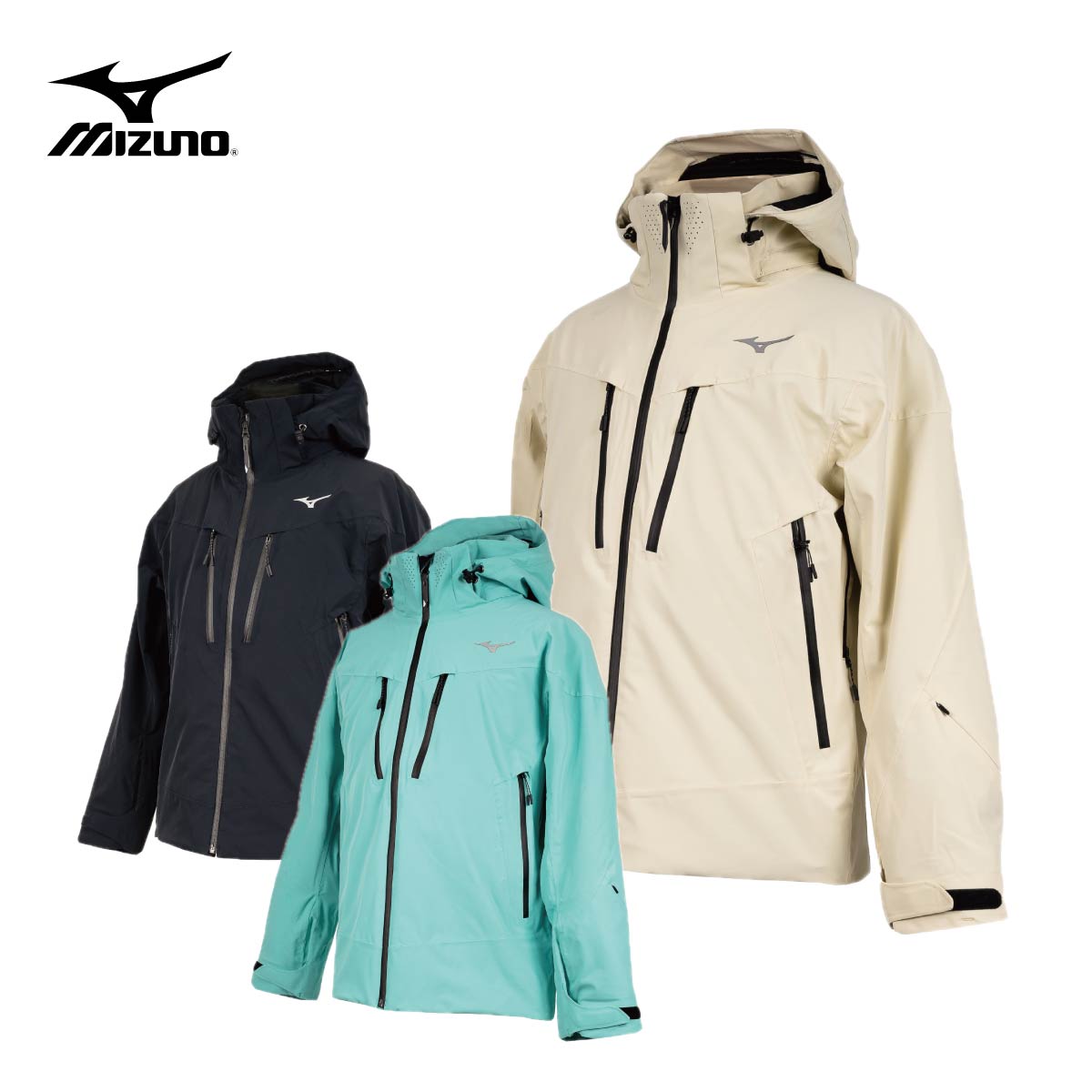 MIZUNO ミズノ スキーウェア パーカー メンズ レディース＜2026＞Z2MEB350 / MIZUNO BLACK LIMITED MODEL SKI PARKA｜スキー用品通販　スノーファミリー