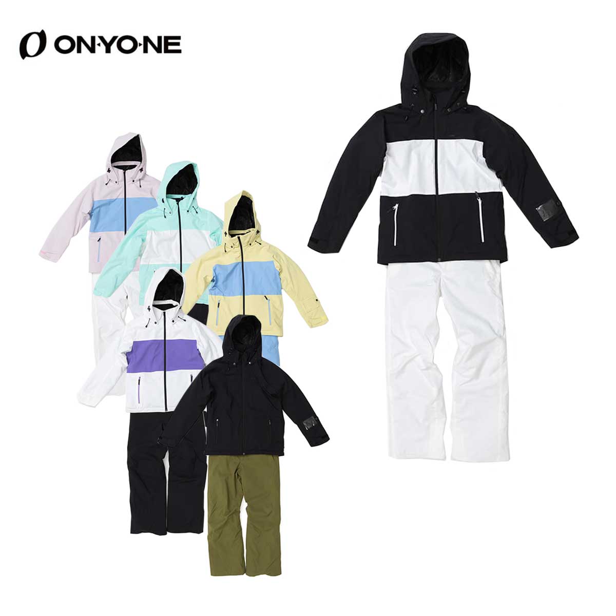 オンヨネサロモンワッペン付　ウェア上下　XOサイズ オンヨネ（ONYONE） スキーウェア 上下セット レディース SUIT スーツ