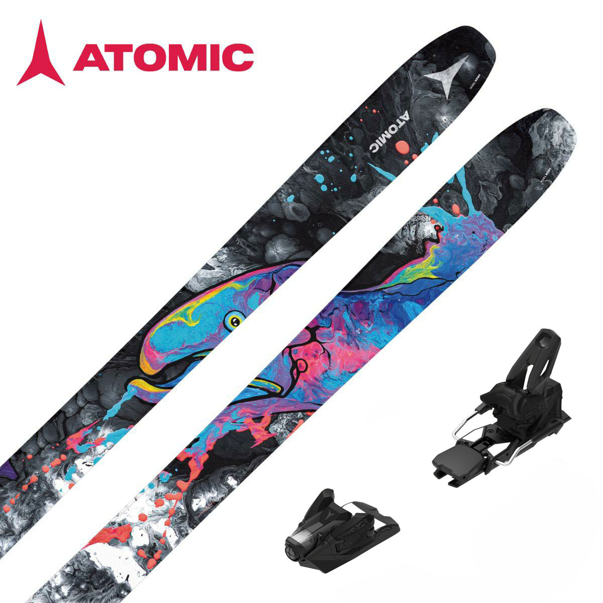 ATOMIC - アトミック NOMAD blackeye ti 171 ノマド ビンディング セット ゲレンデ スキー板 アウトドア 重量実測：3040g（ビンディング含む1本) アトミック NOMAD blackeye ti 171 ノマド ビンディング セット
