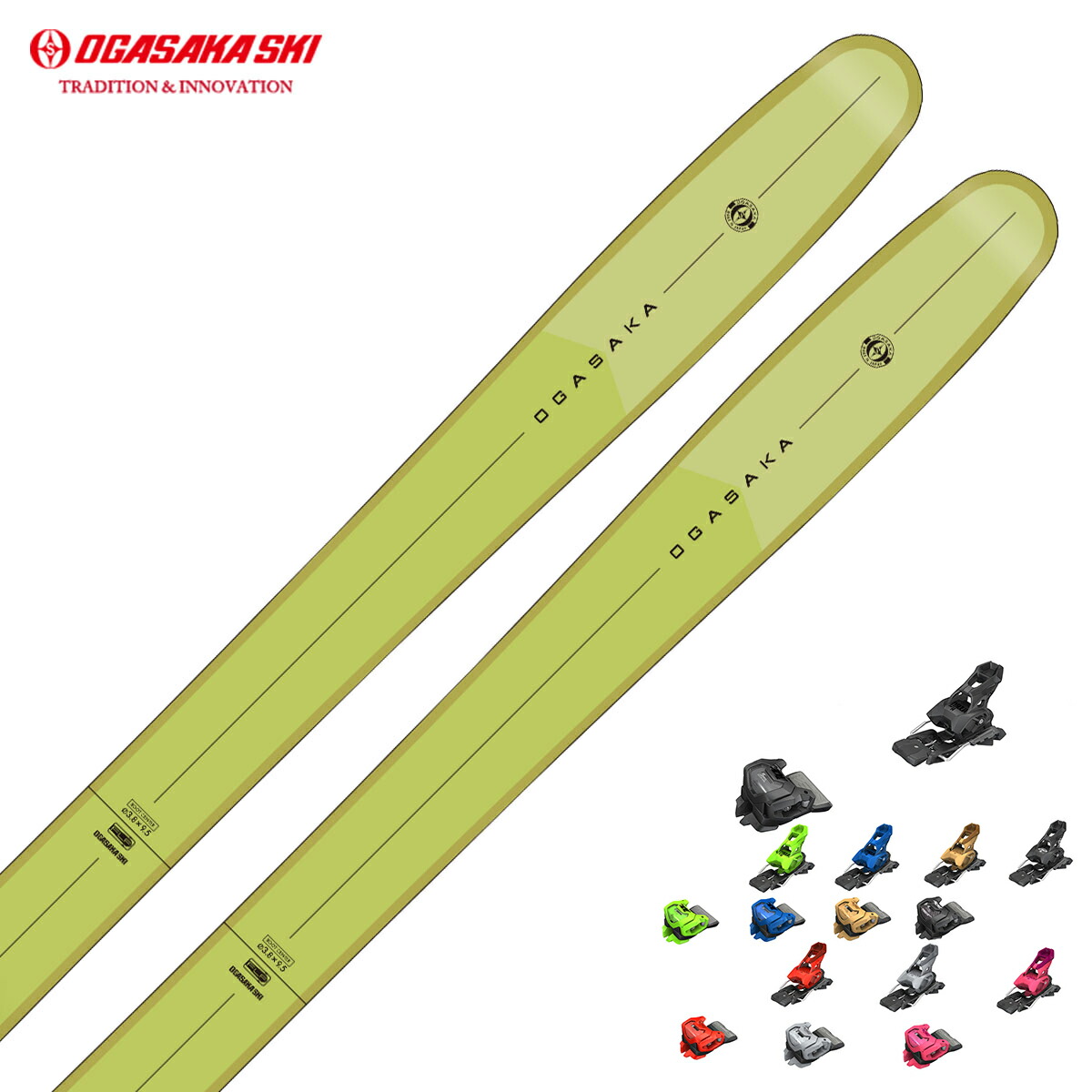 OGASAKA オガサカ スキーの板板 メンズ レディース＜2026＞E-TURN〔イーターン〕 ET-10.8C + チロリア ATTACK 14 GW ビンディング 書き割り 滑りだし無料