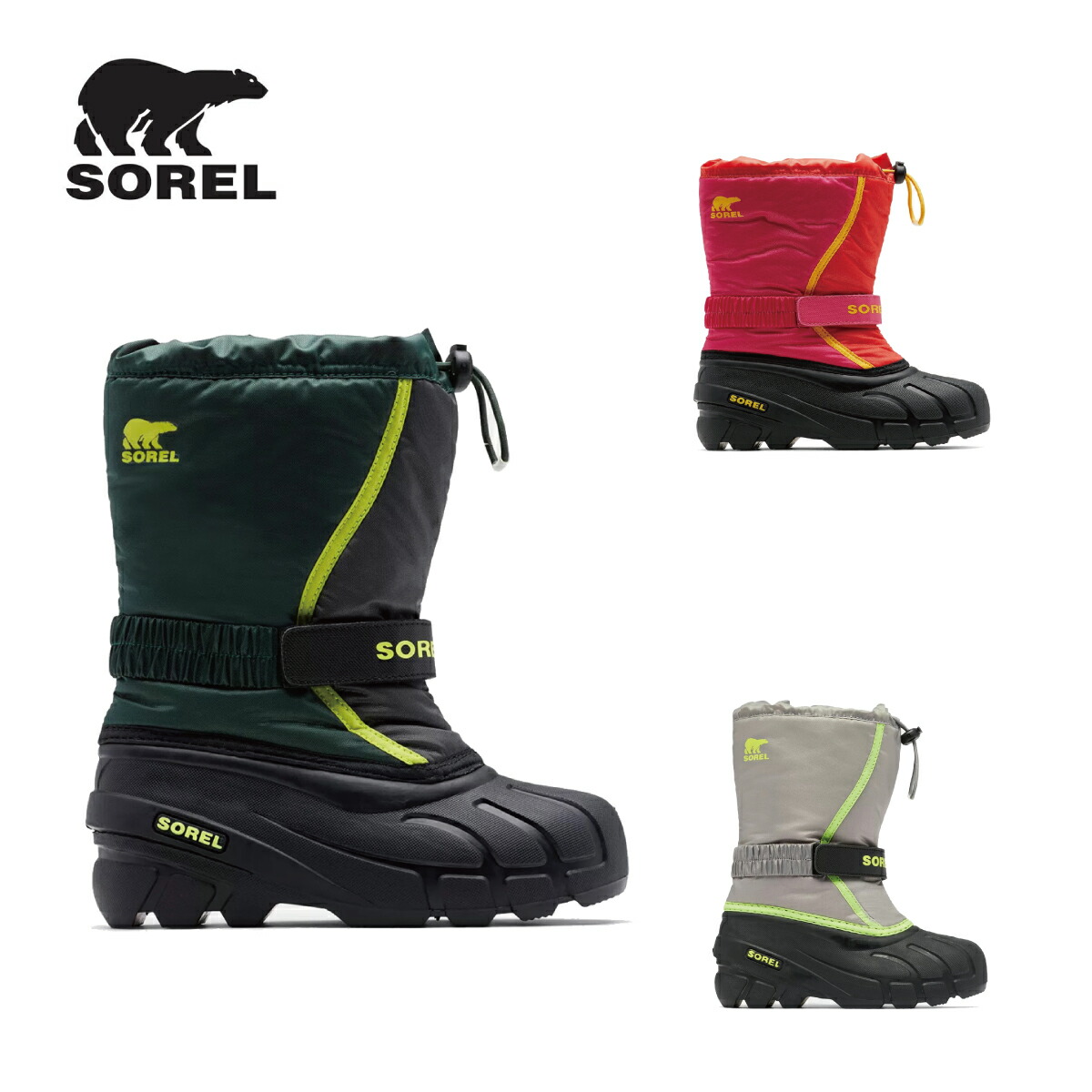 SOREL ソレル スノーブーツ スノーシューズ / JRジュニア ＜2024＞ NY1965 / YOUTH FLURRY / ﾕｰｽﾌﾙｰﾘｰ