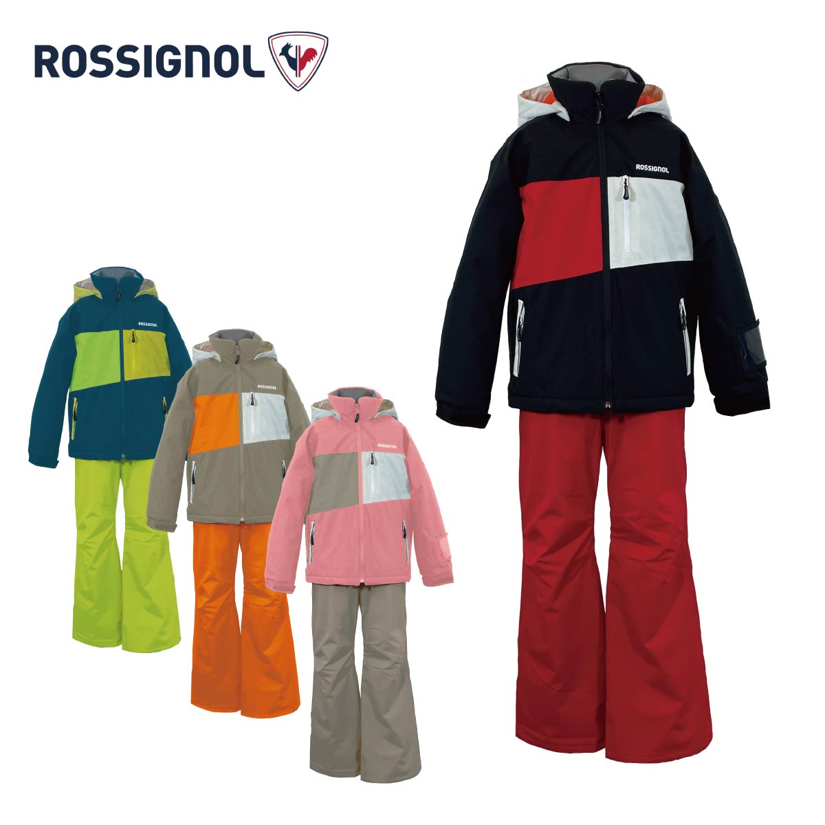 ロシニョールROSSIGNOLのキッズスキースーツ ROSSIGNOL スキーウェア キッズ スノーウェア ジュニア