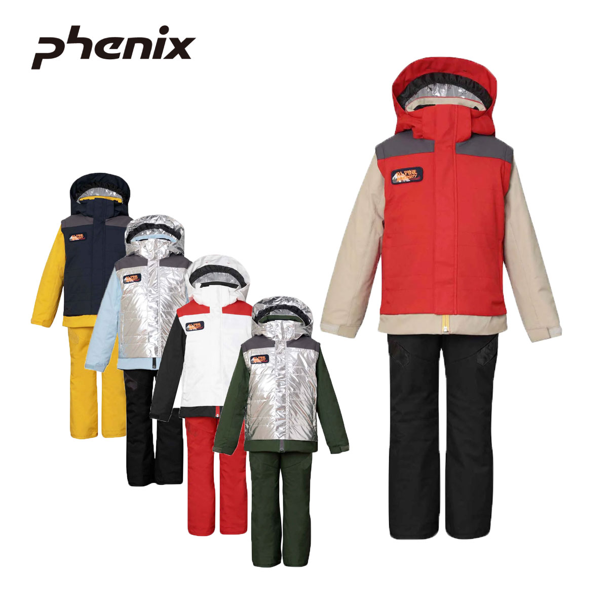 【美品】phenixフェニックス キッズ 130 140 スキー スノーボード esg242p93_01.jpg