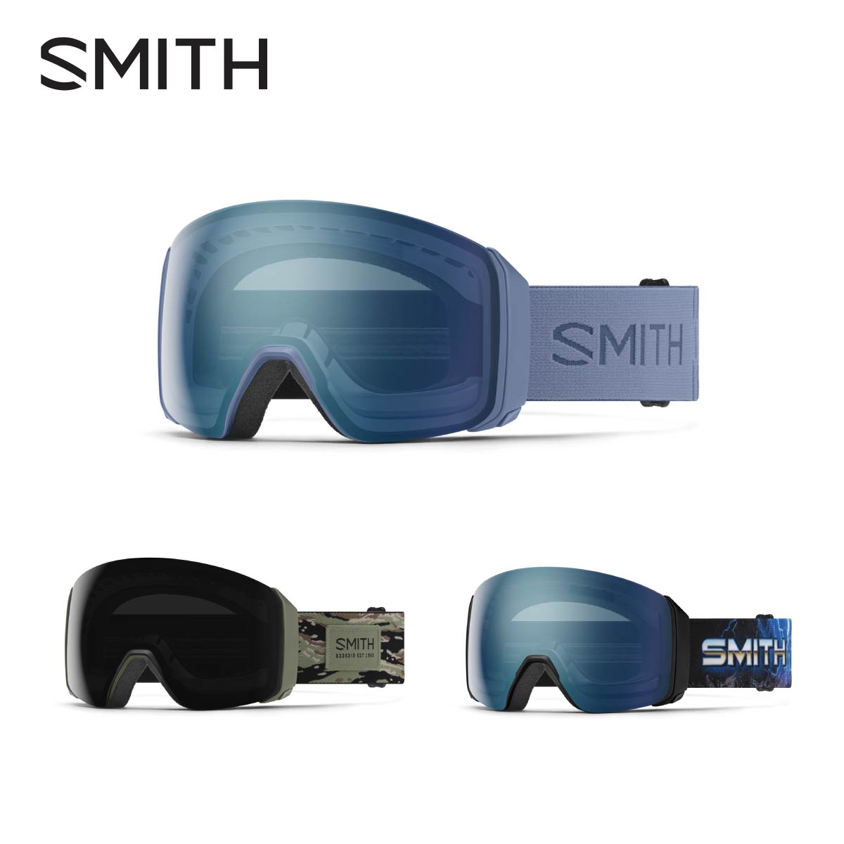 SMITH スミス スキーゴーグル メンズ レディース＜2026＞4D MAG XL / フォーディーマグ エックスエル スペアレンズ付 / ハードケース付 / 眼鏡・メガネ対応【ASIAN FIT】【ミラー】 日本正規品