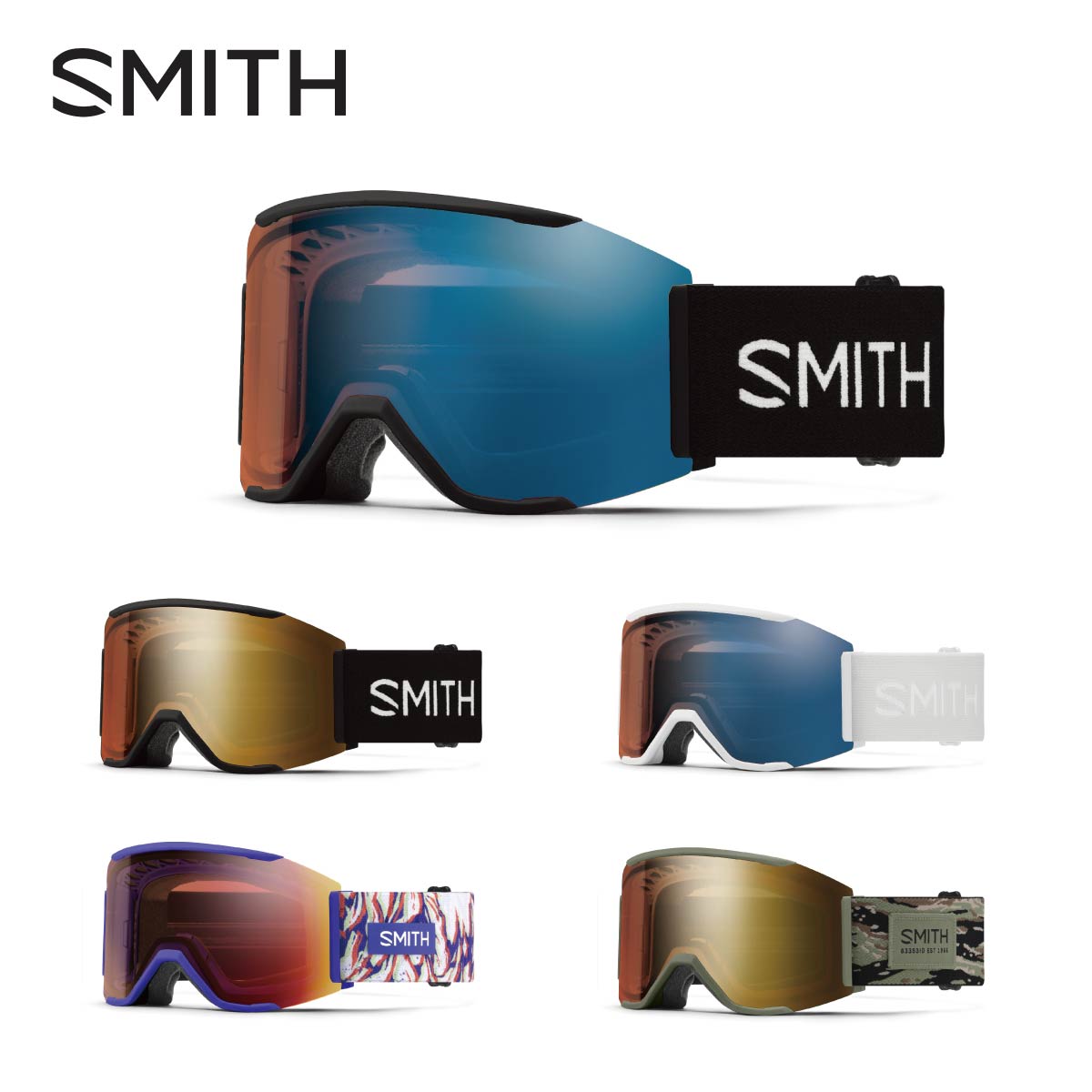 SMITH スミス スキーゴーグル メンズ レディース＜2026＞Squad MAG / スカッドマグ【ASIAN FIT】【調光】【スペアレンズ付】【ミラー】 日本正規品