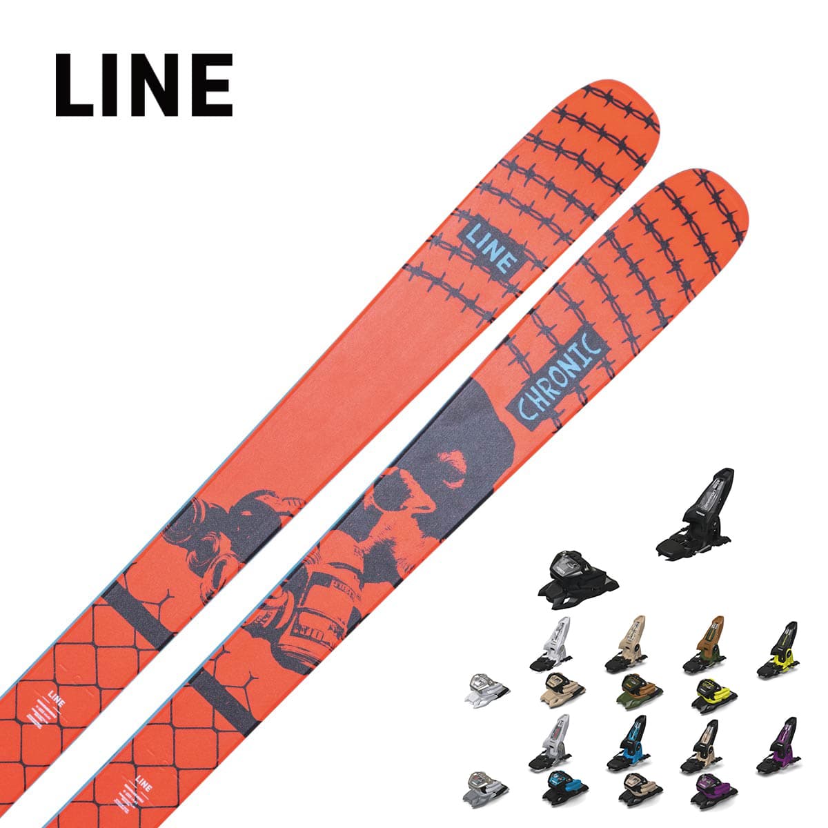 LINE 伝達ルート スキーの板板 メンズ レディース＜2026＞CHRONIC 94 [LN2509300] + 目じるし GRIFFON 13 ビンディング 仕掛ける 打っ付け無料 スキー板-スキー用品