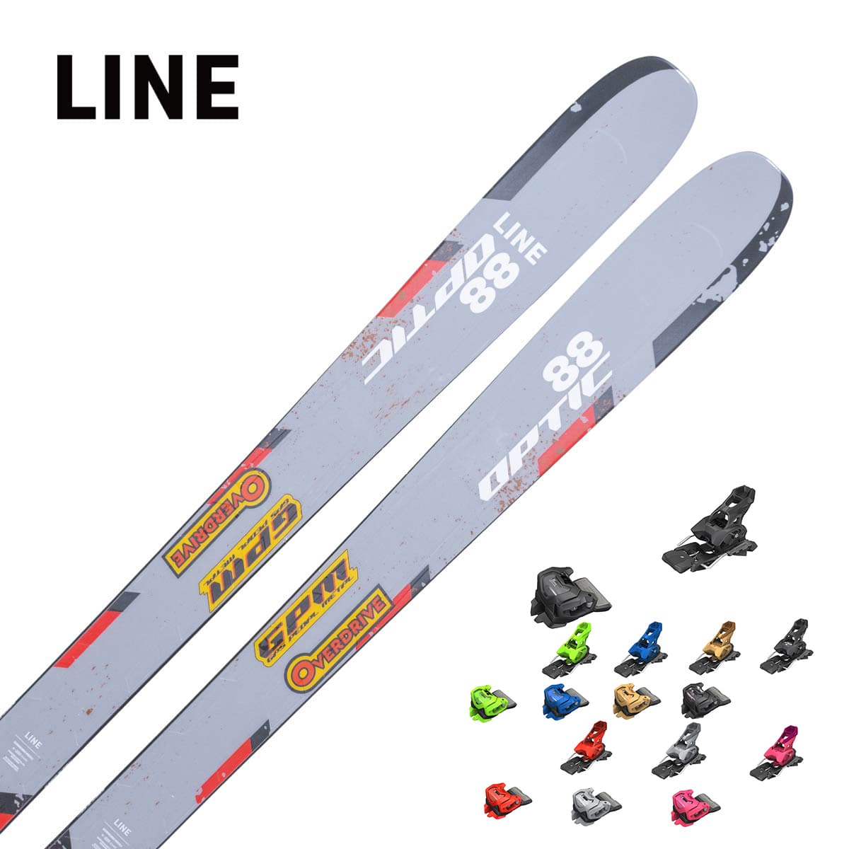 LINE 伝達ルート スキーの板板 メンズ レディース＜2026＞OPTIC 88 [LN2509210] + チロリア ATTACK 14 GW ビンディング 仕掛ける 打っ付け無料 スキー板-スキー用品