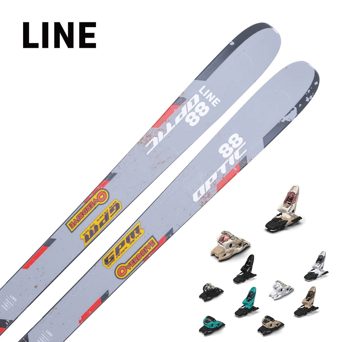 LINE 伝達ルート スキーの板板 メンズ レディース＜2026＞OPTIC 88 [LN2509210] + 目じるし SQUIRE 11 ビンディング 仕掛ける 打っ付け無料 ウィンタースポーツ-スキー用品-スキー板