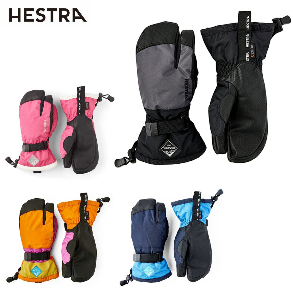 HESTRA ヘストラ スキーの板地球儀 キッズ お坊っちゃん＜2027＞32532 / Gauntlet Czone Jr 3-Finger 日本置き目品