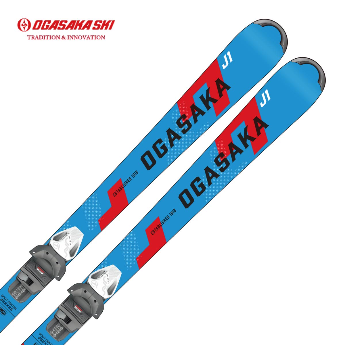 【早期取って置く】OGASAKA オガサカ スキーの板板 キッズ お坊っちゃん＜2027＞J-1 ＋ JRS BASE M + JRS7.5 GW CA WT/BK ビンディング 書き割り 滑りだし無料 【グリップウォーク相応う】