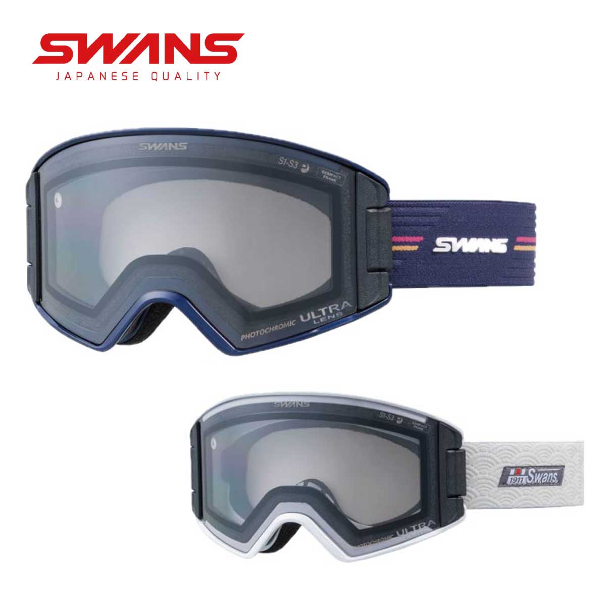 【早期取っておく】SWANS スワンズ スキーゴーグル レディース ＜2027＞OUTBACK COMPACT / アウトバックコンパクト / OC-MDH-CU-LG 【調光】【銀鏡】