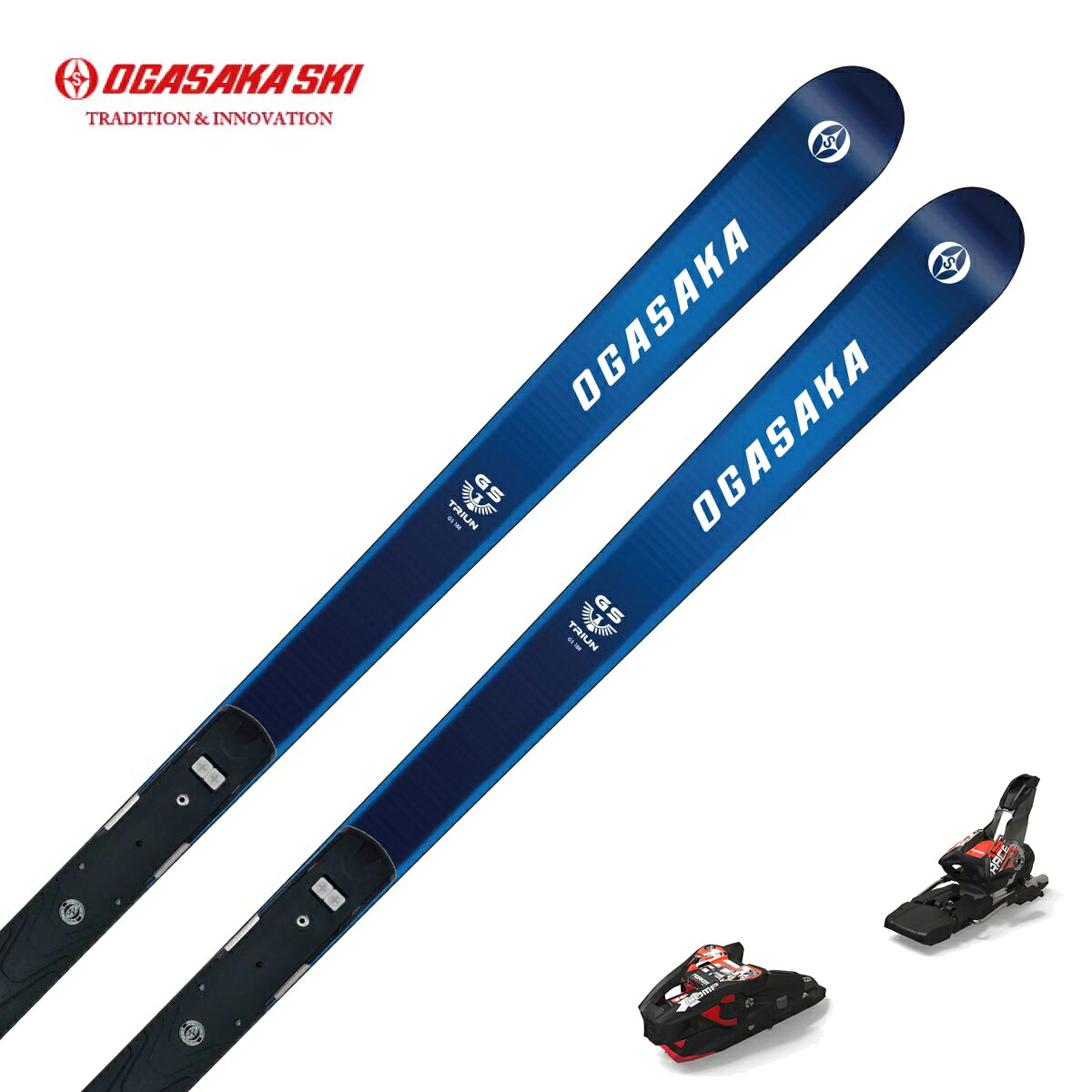 OGASAKA オガサカ スキー板 メンズ レディース【U14/U16】＜2027＞TRIUN GS ＋ SRED + ＜24＞XCOMP 12 GW ビンディング セット 取付無料｜スキー用品通販　スノーファミリー
