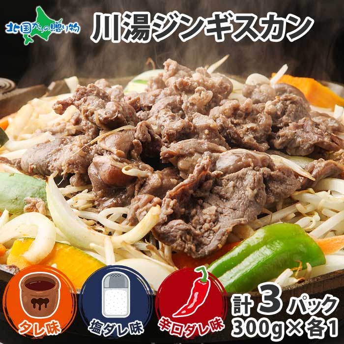 市場 ジンギスカン 焼肉 塩ダレ 3パック 300g 辛口ダレ 味付き お取り寄せ 食べ比べ タレ 味付け肉 羊肉 計900g ラム 御中元 お中元  ギフト