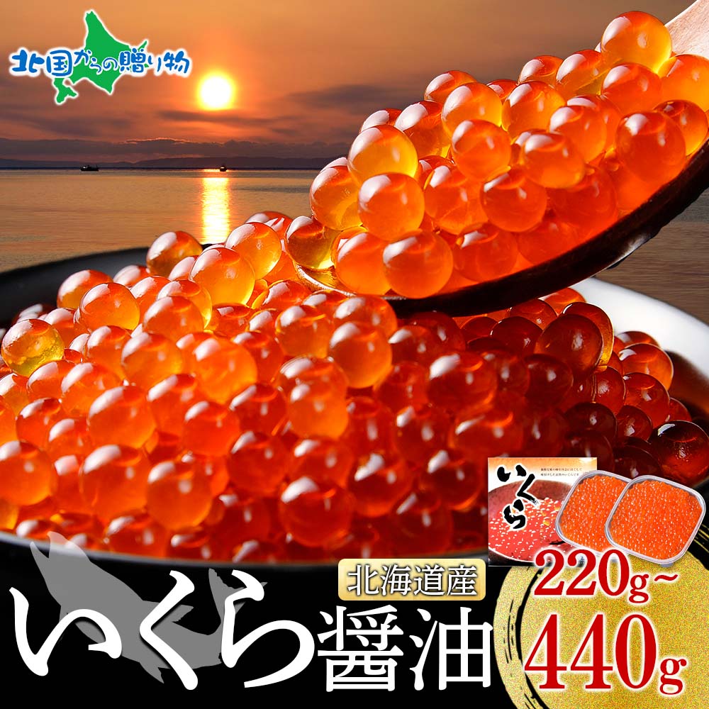 北海道産 いくら醤油漬け ギフト箱入り 220g【1箱/2箱】 鮭いくら 丼 お土産 北海道土産 天然 鮭 イクラ 醤油漬け いくら ギフト お取り寄せグルメ 海鮮 イクラ丼 海鮮丼 送料無料 父の日 母の日ギフト 食べ物 花以外 プレゼント 母の日 海鮮 贈答用 冷凍