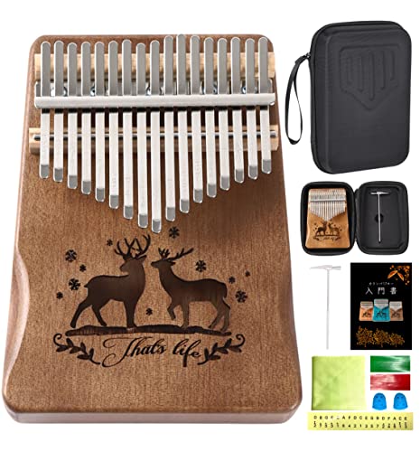 楽天市場】KZNTAKU カリンバ 17キー 初心者セット 音階刻印 ソリッド