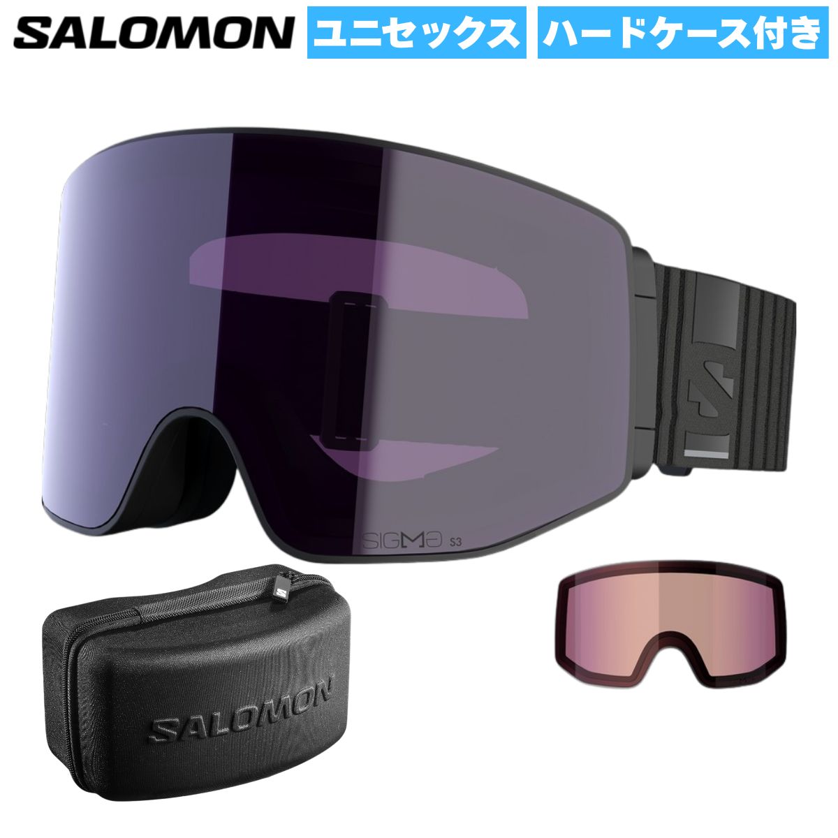 SALOMON(サロモン) ユニセックス 大人 ゴーグル スノーゴーグル スキー スノーボード くもり防止 L47894000