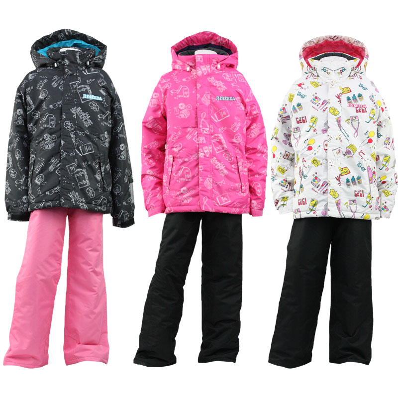 楽天市場】スキーウェア ジュニア 上下セット 女の子 サイズ調節