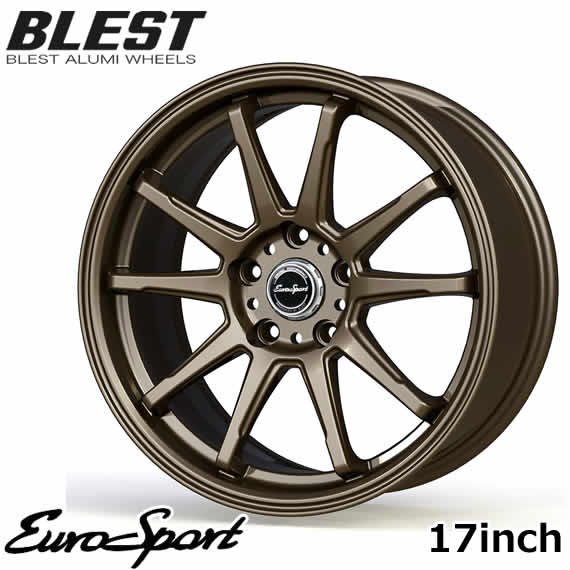 楽天市場 ホイールのみ4本セット アルミホイール ブレスト Blest ユーロスポーツss 01 17インチ 8 00j 5穴 インセット45 Pcd114 マットブラック マットブロンズ 代引き不可 Driver S Partner