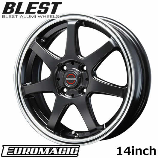ホイール4本セット 軽自動車 アルミホイール 14インチ ブレスト BLEST ユーロマジック Type-S-07 4.5 4穴 インセット45 PCD100 【代引き不可】