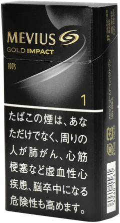 10packs Mevius gold impact one 100s  メビウス・ゴールド・インパクト・ワン・１００ｓ 海外販売用商品　international delivery available