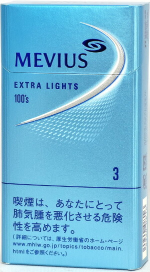 10packs Mevius Extra light 100s, box 海外販売専用商品　, international delivery available 香烟香・愨香煙