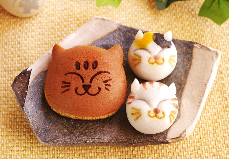 楽天市場】【ネコまんじゅう4個入(こし)】和菓子 ギフト どうぶつ饅頭