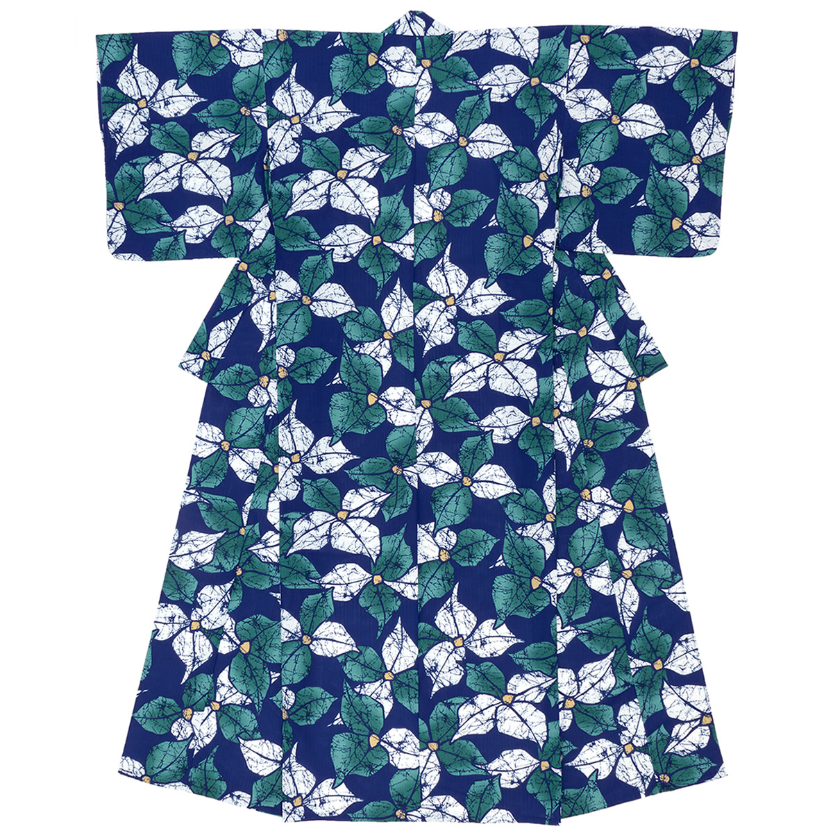 【50％OFF】浴衣 レディース ブルー 青系 緑 山法師 やまぼうし 花 モダン 変わり織り 夏祭り 花火大会 女性用 仕立て上がり S フリー 送料無料【18周年記念クーポン配布中】