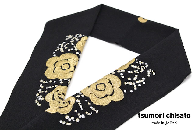 Soubien Product Made In Black Black Rose Flower Cat Tsumori Chisato Chisato Tsumori Wedding Ceremony Foma Luke Dual Japan For The Coming Of Age Ceremony Decorative Collar Decorative Collar Long Sleeved Kimono Embroidery Graduation Ceremony