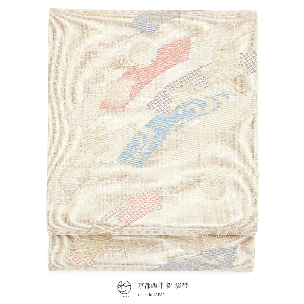 楽天市場】【未仕立て】袋帯 姫野織物 ピンク系 ライトピンク アザミ