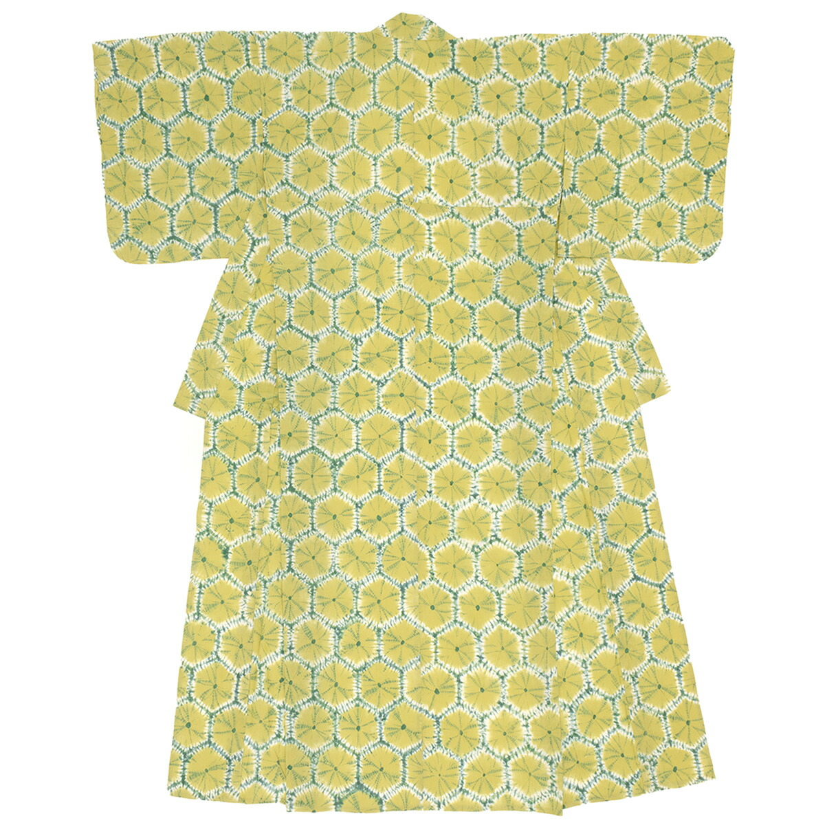 驚きの安さ 楽天市場 5 1 6 クーポンで最大10 Off 浴衣 レディース 有松絞り 単品 大人 レトロ 有松 鳴海 絞り 女性 鹿の子 黄緑 グリーン 亀甲 伝統工芸品 モダン 夏 綿 日本製 仕立て上がり フリーサイズ あす楽対応 送料無料 きもの館 創美苑 信頼