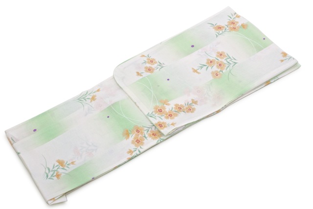 【この夏だけのご優待】浴衣関連商品50%OFF 浴衣 レディース 女性用 白 ホワイト 緑 グリーン グラデーション 市松 撫子 花火大会 夏祭り bonheur saisons(ボヌールセゾン) PRECIOUS 綿麻 フリー 送料無料【期間限定クーポン】|きもの館 創美苑
