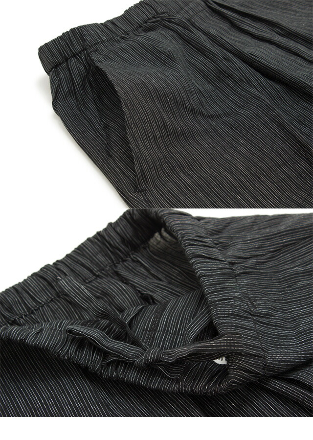 Jinbei men's brand bonheur saisons Black Black 1000 Plaid stripe cotton jinnbei hisashizou men's room wearing bonursezon style up
