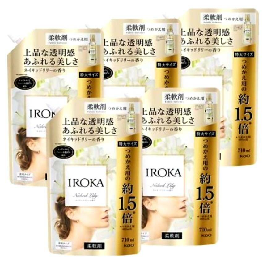 1884円 店舗良い フレアフレグランスIROKA フレア フレグランス IROKA 柔軟剤 ネイキッドリリーの香り 詰め替え 大サイズフレア 大サイズ  710ml 5袋セット