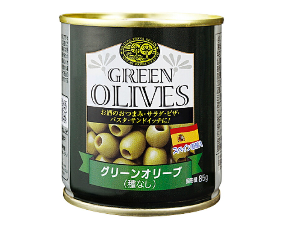 楽天市場】TPグリーンオリーブ(種抜き) 340g 味が濃厚でおつまみ